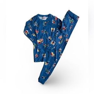 Hanna Anderson Pajamas Top/Pants in Blue Fairy Print, Size 8, 100% Cotton